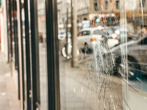 Security Film smashed window