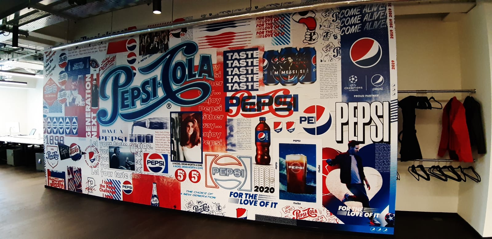 Pepsi Red White and Blue Wall Graphics