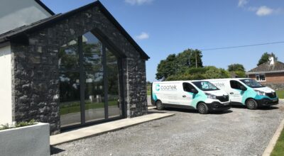 Coatek vans at house